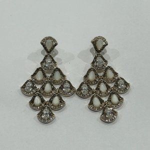 Judith Jack Sterling Silver Marcasite Chandelier Earrings